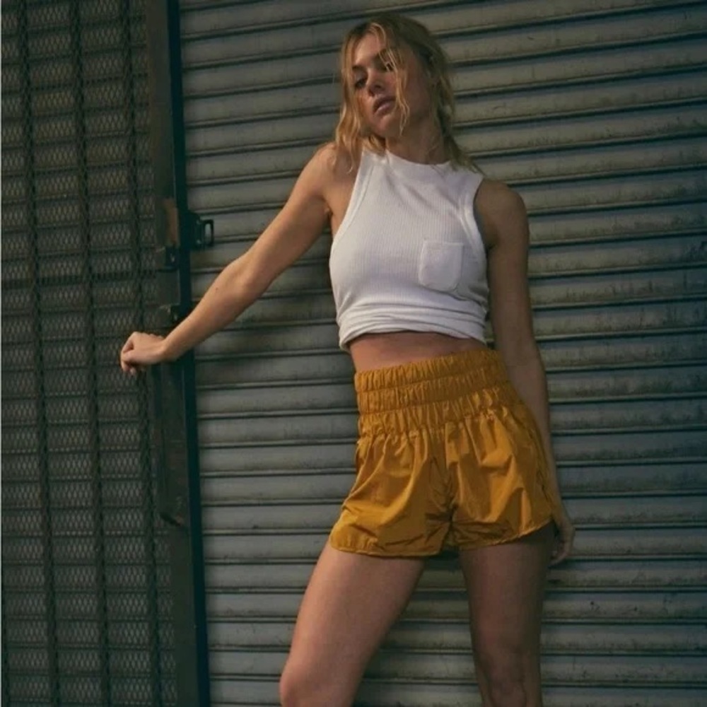 FP Movement Way Home Running Shorts mustard yellow